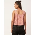 thumbnail image 3 of Moomaya Printed Cotton Crop Top For Women, Sleeveless Square Neck Summer Top, 3 of 8