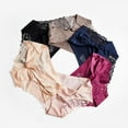 thumbnail image 5 of 1/6PCS Lace Underwear Ladies Ice Silk No Trace Luxury Lace Sexy A Single Medium Waist Trip, 5 of 8