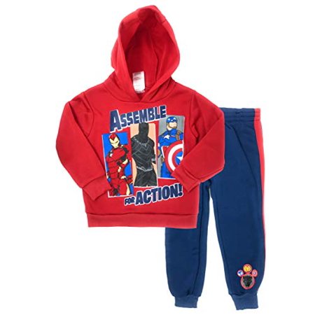 

Avengers Marvel Little Boys Hooded Zip-up Top and Pants Set 2t