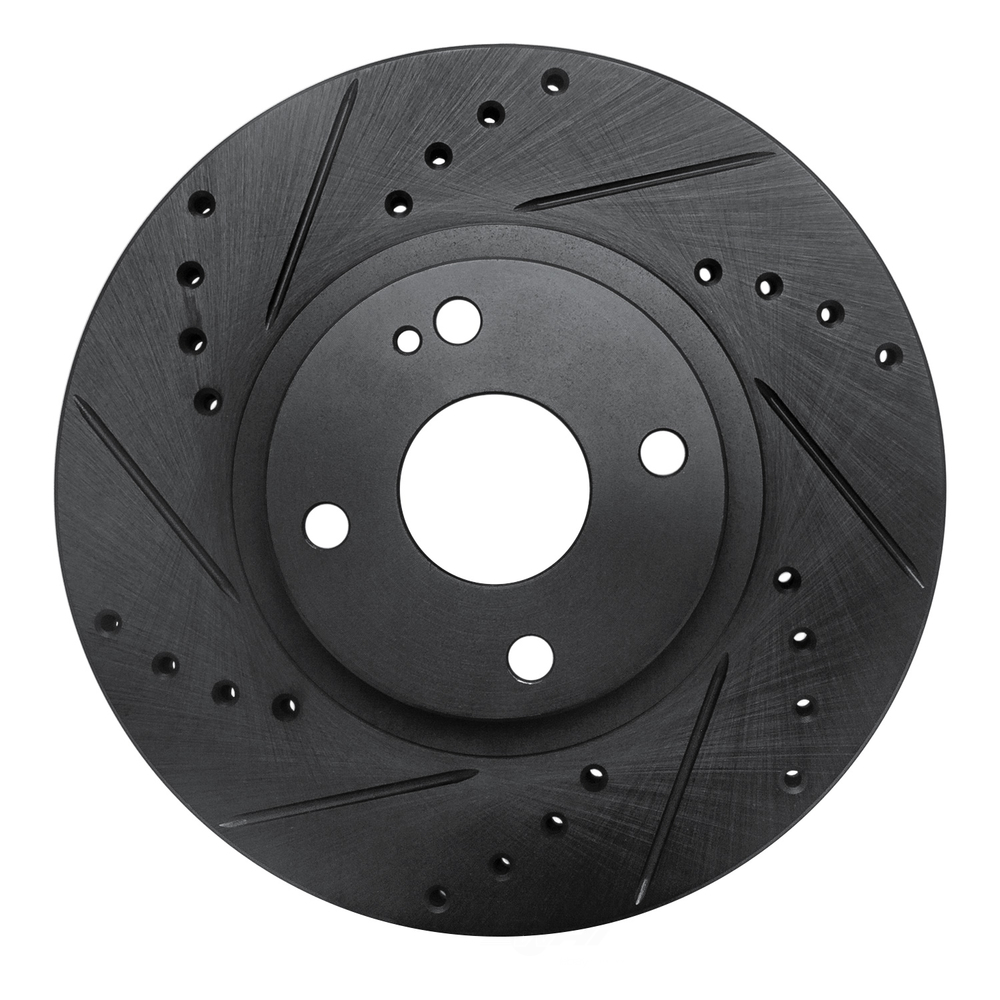 Dynamic Friction Company 633-80036L DFC Brake Rotor - Drilled And Slotted - Black