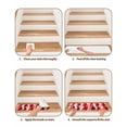 thumbnail image 5 of Red Striped Stair Treads for Wooden Steps Indoor Runner Rug Carpet, Modern Gradient Geometric Ripple Stripes 4 Pieces Peel and Stick Staircase Step Treads Covers Washable Throw Door Mats, 30"x8", 5 of 6