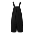 thumbnail image 4 of Jumpsuits For Women Summer Short Overalls Casual Sleeveless Loose Women's Rompers (Black XL), 4 of 5