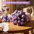 thumbnail image 3 of ROSEKIND 63'' Rose Flower Bouquet Blanket, Soft and Lightweight Knitted Throw Blankets, 3 of 6