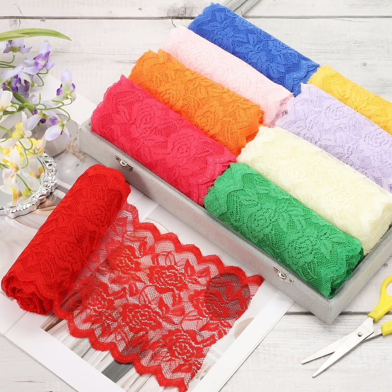 Uxcell Lace Ribbon Floral Pattern Embroidered Lace Ribbon for