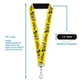 thumbnail image 3 of My Hero Academia Lanyard, My Hero Academia Chibi Trio Action Poses and Logo Yellow, Elastic, 3 of 4