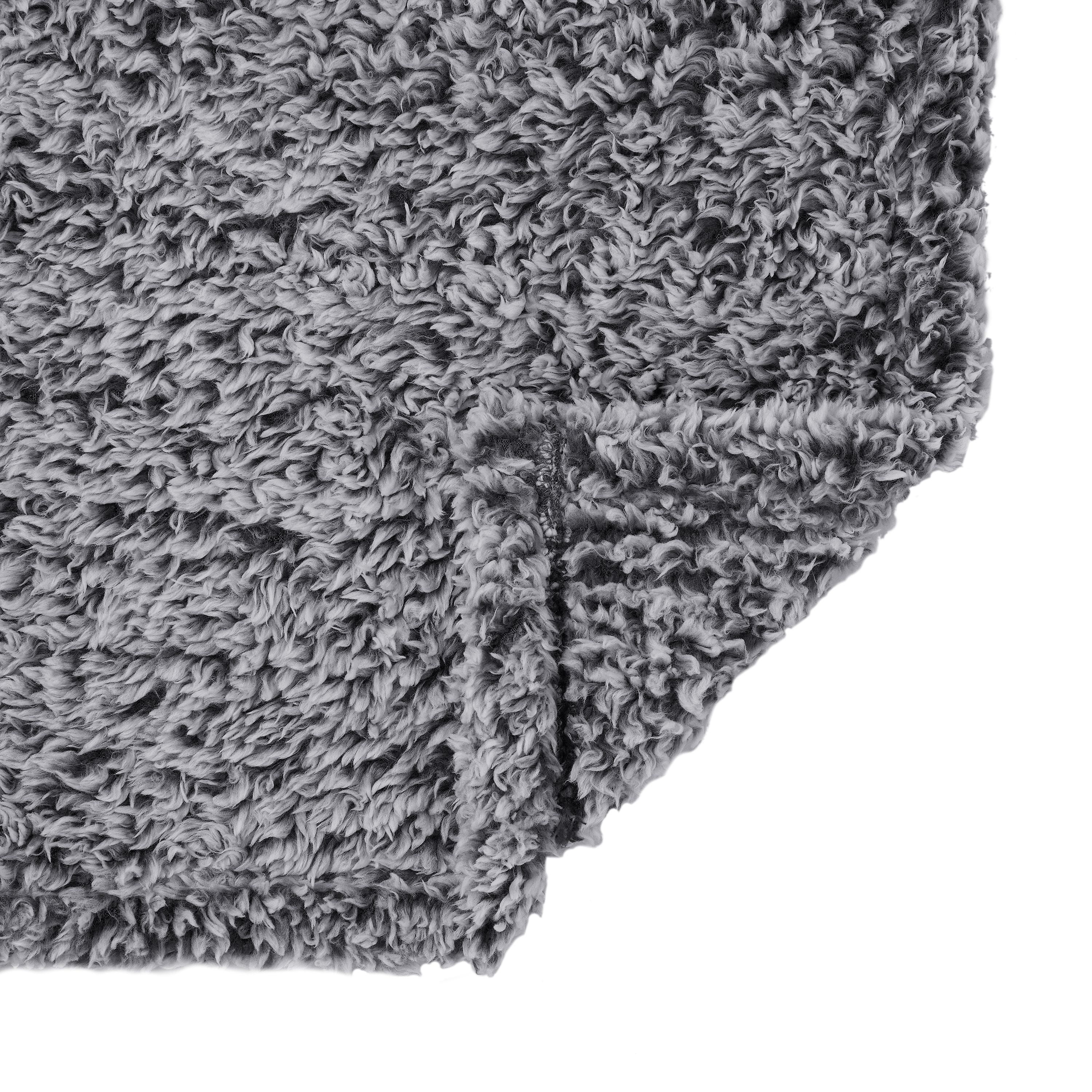  CozyLux Sherpa Fleece Blanket Throw Size Grey 50 x 60