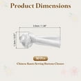 thumbnail image 2 of 50Pack Chinese Knots Sewing Buttons Closure, Fabric Ball Buttons Frog Button Sewing Fasteners Knots for DIY Costumes Outfit Cheongsam Tang Suit, White, 2 of 7