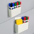 thumbnail image 6 of GIXUSIL Magnetic Dry Erase Marker Holder, Whiteboard Marker Holder, Magnetic Marker Holder, Magnetic Pen Holder for Whiteboards, Fridge, Lockers, White, 6 of 7