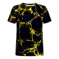 thumbnail image 5 of WREESH Men's Print Round Neck T-Shirts Short Sleeve Casual Summer Tops for Fitness Enthusiasts Yellow, 5 of 5