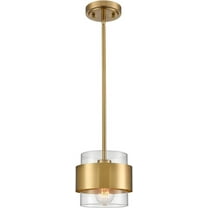 Brass Pendant Light Mini Glass Pendant Light for Kitchen Island with Clear Glass