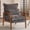 Dark Gray, variant on Ktaxon Chenille Accent Chair, Solid Wood Armrests Armchair, Metal Frame for Stability, Single Sofa with Comfortable Cushions and Lumbar Pillow Beige
