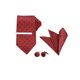 thumbnail image 1 of INSPIRE CHIC Corbata de lunares para hombres, juego de clip de corbata, gemelos, pañuelo de bolsillo para negocios y bodas en rojo y azul marino, 1 of 6
