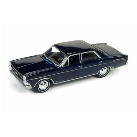 - 1966 Ford Fairlane Sedan, Rightmost Blue - Round 2 JLCG007/12B - 1/64 Scale Diecast Model Toy Car