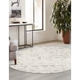 thumbnail image 4 of Unique Loom Lennon Collection Area Rug - Zal (10' Round Ivory and Gray), 4 of 11