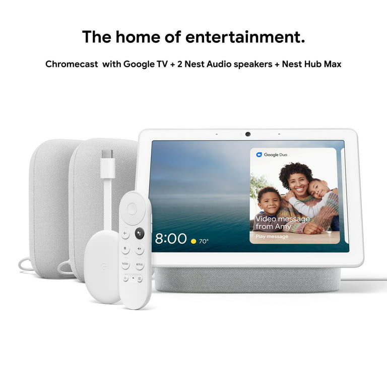 Google Chromecast with Google TV 4K 60fps HDR Streaming Snow 2 Pack