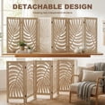 thumbnail image 4 of HOMCOM 6 Panel Room Divider, Detachable Privacy Screens, Natural Wood, 4 of 10