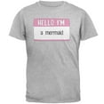 thumbnail image 1 of Halloween Hello I'm a Mermaid Mens T Shirt Heather SM, 1 of 1
