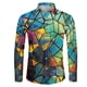 thumbnail image 2 of Camisas con estampado abstracto en 3D para hombre, camisas casuales de manga larga con botones y corte regular, camisetas de playa para hombre, camisetas de gran tamaño, 2 of 5
