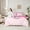 Pink C, variant on Feelyou Donut Initial Q Comforter Set 7pcs, Princess Pink Bowknot Queen Bedding Sets