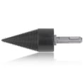 thumbnail image 3 of Firewood Bit Cone Wood Splitting Drill Carbon Steel Log Splitter Tool With 3Pcs Removable Shank Wood Splitter Drill Bit Cone Removable Splitter Drill Cone Driver Drill Set Cone, 3 of 8
