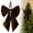 Coffee Brown, variant on Christmas Tree Top Decoration with Large Velvet Bow for Birthday, Wedding, Christmas Room & Themed Party Décor Silver Gray
