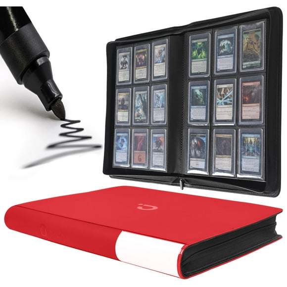 Carpeta Toploader D DACCKIT C con capacidad para 288 tarjetas rojas