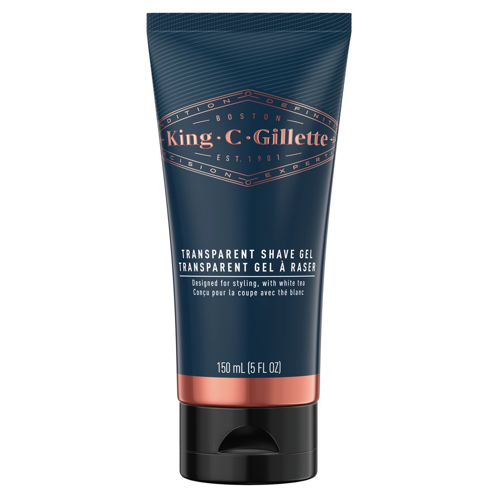 King C. Gillette Men's Transparent Shave Gel, 5 Ounces