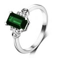 thumbnail image 2 of Beautiful 1.50 Carat Emerald and Diamond Engagement Ring in White Gold for Women, 2 of 4