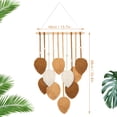 thumbnail image 3 of Macrame Wall Hanging,Leaves Woven Tapestry, Feather Handmade Tassels Boho Wall Decor,Leaves Art Decorations for Nursery Bedroom Living Room Apartment Home Backdrop, 3 of 7