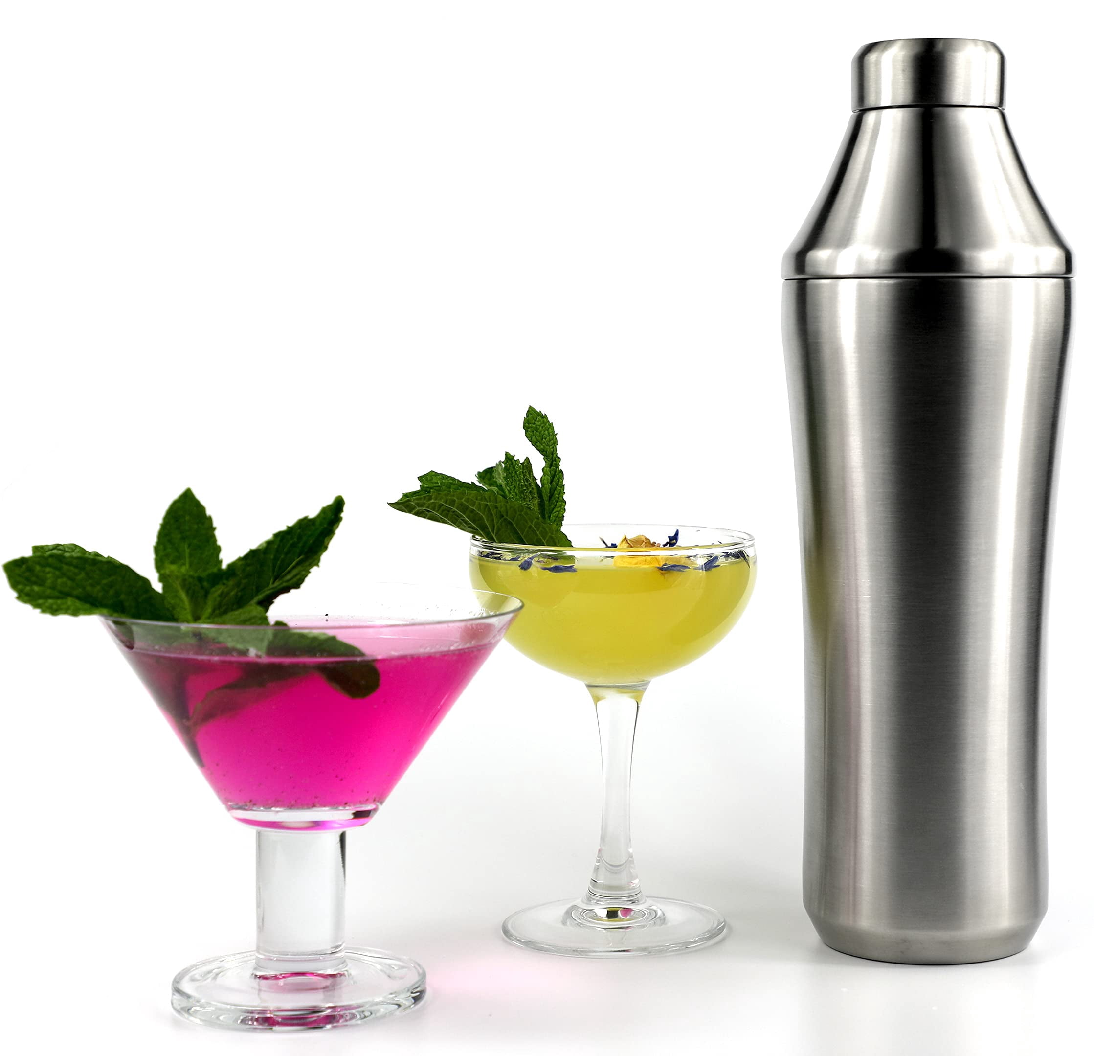 Elevated Craft Hybrid Cocktail Shaker - Premium Vacuum Insulated Stainless Steel Cocktail Shaker - Innovative Measuring System - Elevate Your Home Bar Experience - 28oz Total Volume 1