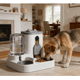 thumbnail image 6 of 2-in-1 Automatic Pet Feeder & Water Dispenser 2L Food 1L Water Large Capacity Gravity Self Feeding Bowl Anti-Overflow Siphon Waterer Easy to Clean for Dogs & Cats Indoor Outdoor Use, 6 of 6