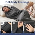 thumbnail image 4 of Hooded Wearable Blanket for Deeper Sleep - Comfort Sleep Sack with Side Pocket & Water-Resistant Bag, 4 Sizes (S-XL) Compression Sleeping Bag for Home Lounging, Camping & Travel, 4 of 7