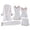White, variant on Nightshirts & Gowns | Ladies Satin Pajamas Set 5 Piece Pajamas Silk Like Lace Paneled Pajamas | 5-Piece White L