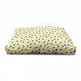 thumbnail image 4 of Pineapple Pet House, Star Patterned Arrangement of Exotic Fruits with Greyscale Leaves, Outdoor & Indoor Portable Dog Kennel with Pillow and Cover, 5 Sizes, Black Grey and Yellow, by Ambesonne, 4 of 5