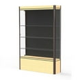 thumbnail image 3 of Waddell 602-BB-CHY-SN Contempo 48 x 72 x 14 in. Cherry Base Lighted Display Case with 4 ft. Length, Black Back - Satin, 3 of 7
