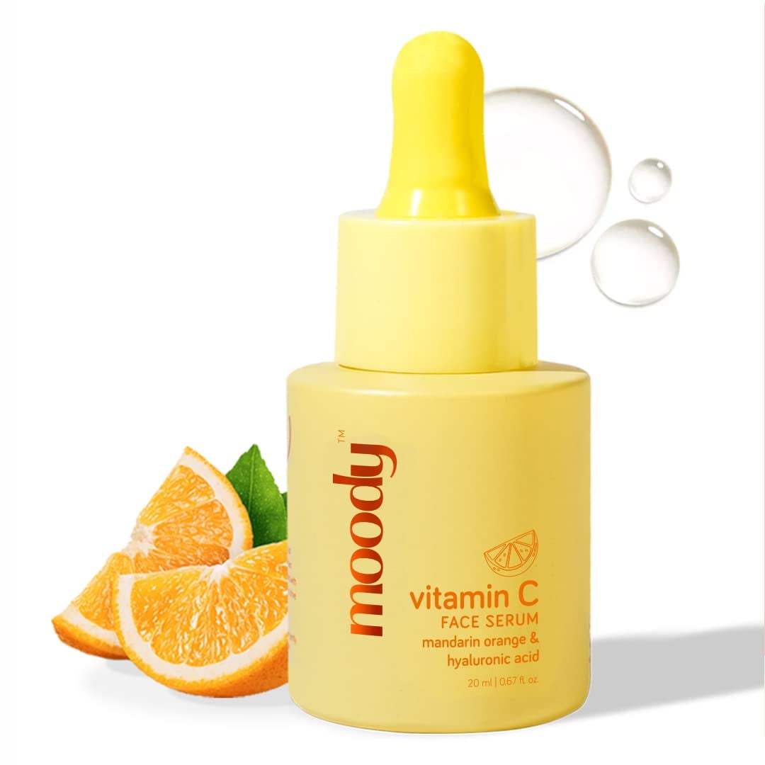 Moody Vitamin C Face Serum for Glowing Skin, Brightening & Hydrating Mandarin Orange