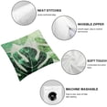 thumbnail image 4 of Awypu Summer Green Leaf Pillow Covers Set of 2, Monstera Tropical Leaves Pillow Covers for Home, Sofa, Western Couch, Living Room, Decorative Modern Outdoor Pillow Covers White, 4 of 6