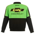thumbnail image 3 of Men's JH Design Black/Green NASCAR City Chevrolet Legend Full-Snap Twill Uniform Jacket, 3 of 5