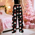 thumbnail image 2 of KHONTS Women's Christmas Comfy Pajamas Drawstring Stretch Floral Print Long Wide Leg Lounge Pants I XL, 2 of 6