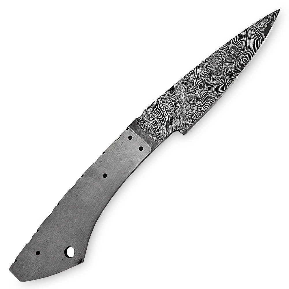 White Deer Damascus Blank Skinner Knife 55-60 HRC Hardness Folded Steel