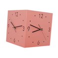 thumbnail image 5 of TISHITA Double Sided Corner Wall Clock Decorative Easy to Install Square Corner Clock Non Ticking Silent for Cafe Home Office Kitchen Pink, 5 of 8