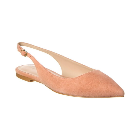 Stuart Weitzman Mara Suede Slingback Flat, 7, Pink