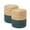 Cylindrical Half & Half Natural Teal - Two Pack, variant on · REDEARTH · Jute Circular Low Pouf Ottoman - Braided Pouffe Accent Sitting Round Footrest for Living Room, Bedroom, Nursery, kidsroom, Patio, Gym; 100% Jute Set of 2 (18"x18"x10"; Natural)