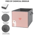 thumbnail image 3 of Set of 6 Collapsible Oxford Fabric Storage Cubes with Handles, Foldable Closet Organizer Bins for Clothes, Toys, Shelves, Home & Kitchen Goose Love Heart, 3 of 7