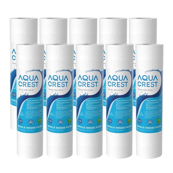 Filtro de Agua AQUA CREST AP110 10"x6 cm Pack de Sedimentos de 5 Micrones, Paquete de 10