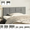 thumbnail image 4 of vidaXL Headboards 4 pcs Dark Gray 31.5"x2"x30.7"/34.6" Velvet, 4 of 75
