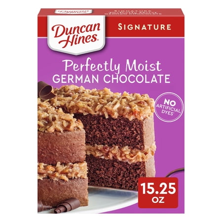 Duncan Hines Signature Perfectly Moist German Chocolate Cake Mix, 15.25 oz.