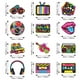 thumbnail image 3 of Decoración para fiestas Containlol, estilo retro de los 80, 53 piezas, 3 of 7