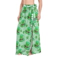 thumbnail image 2 of Women Sarong Wraps Clover Hats on Checkered Swimsuit Beach Pareo Bikini Coverups Skirt M, 2 of 7