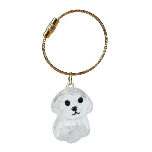 lixuesong Dogs Furs Storage Keychain Pet Hair Keepsakes Keyring for Bag Decors Dog Hair Storage Box Pendant Charm Holder